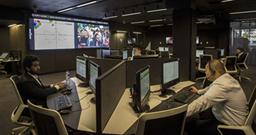 Telstra Trading Room at Deakin University