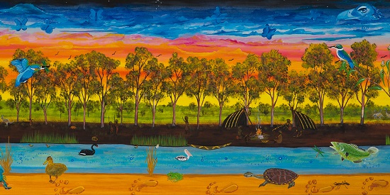 Indigenous artworks from The Torch on show at Deakin Downtown