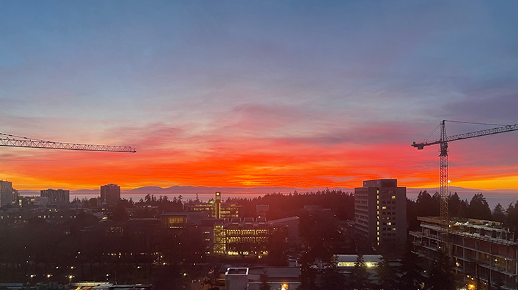 Vancouver, Canada in evening