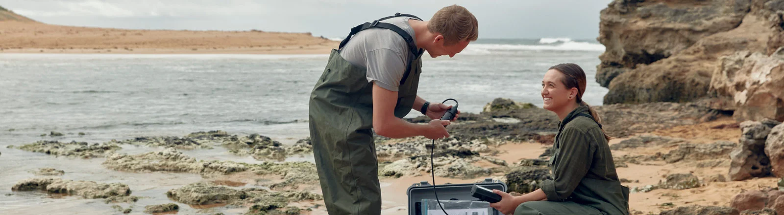 Marine Biology students in the field