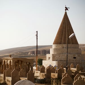 Yazidi cemetery in Shexan, Kurdistan Region