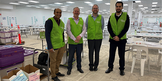 L-R: Dr Anwar Hosen, Professor Doug Creighton, Associate Professor Michael Johnstone and Dr Burhan Khan