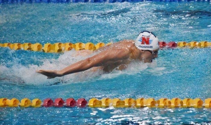 Image of Bowen Gough doing butterfly