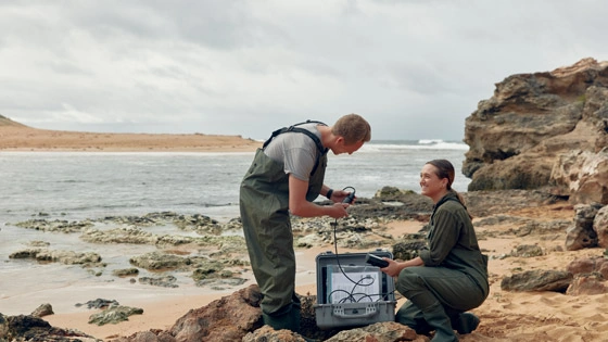 Marine Biology students in the field