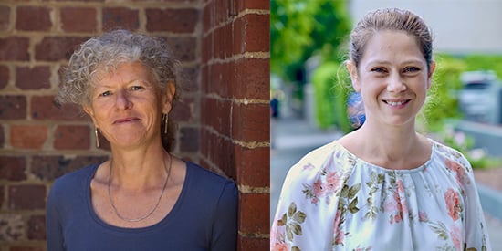 Dr Christel Hendrieckx and Dr Edith Holloway (left to right) will lead a two-year research program, “Low Intensity mental health Support via Telehealth Enabled Network (LISTEN) for adults with diabetes and cardiovascular disease” ($748, 384). 