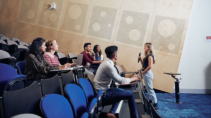 Students in lecture theater - Burwood Campus