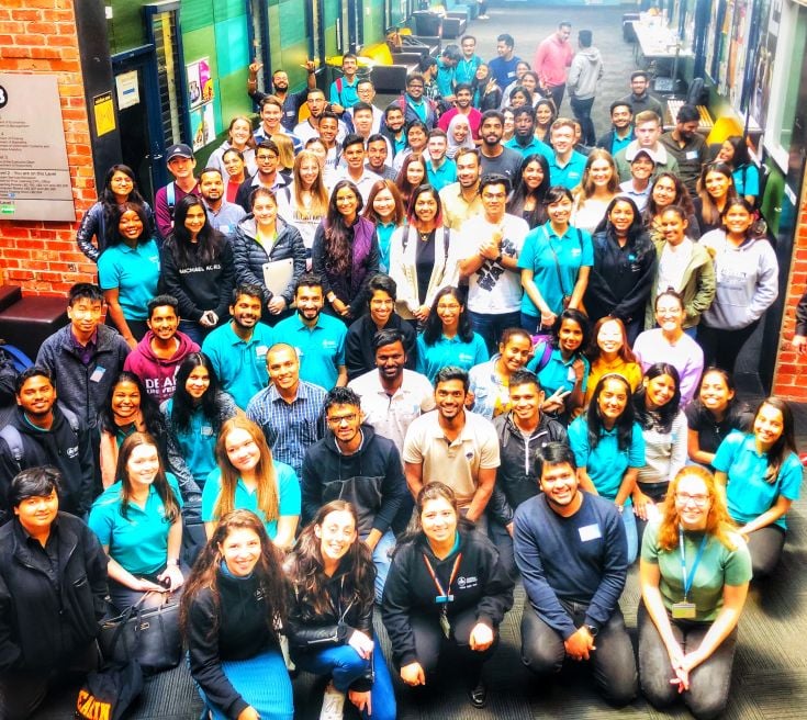 Group of peer mentors at Burwood Campus