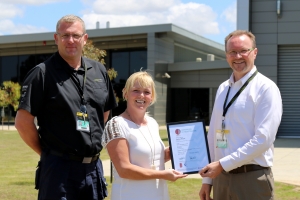 Carbon Nexus General Manager Steve Atkiss, Quality Coordinator Kim Atkiss and Director Derek Buckmaster display the ISO 9001:2008 certification.