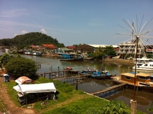 The historic waterfront along Jalan Batang Arau, extensively damaged in the 2009 earthquake.