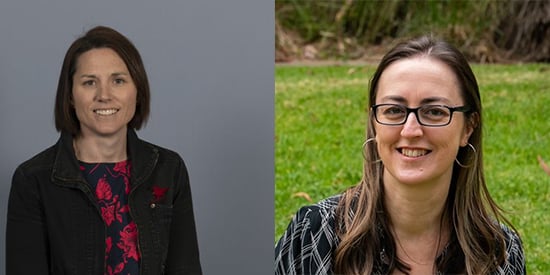 2021 Victorian Young Tall Poppy Award recipients Associate Professor Adrienne O’Neil and Professor Kylie Hesketh