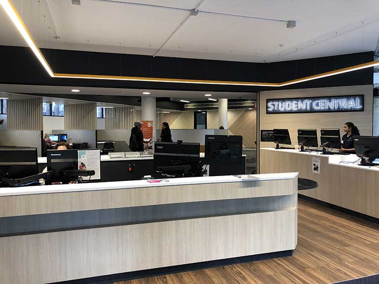 Student Central entrance in Building JB Waurn Ponds