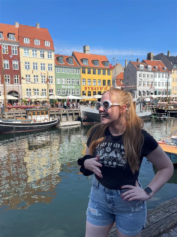 Deakin student in Denmark with houses