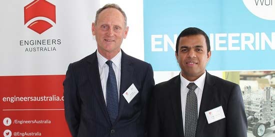 L-R: Mr Ian Kett, Director, Strategic Programs at Deakin with Associate Professor Aman Than Oo at the summit.