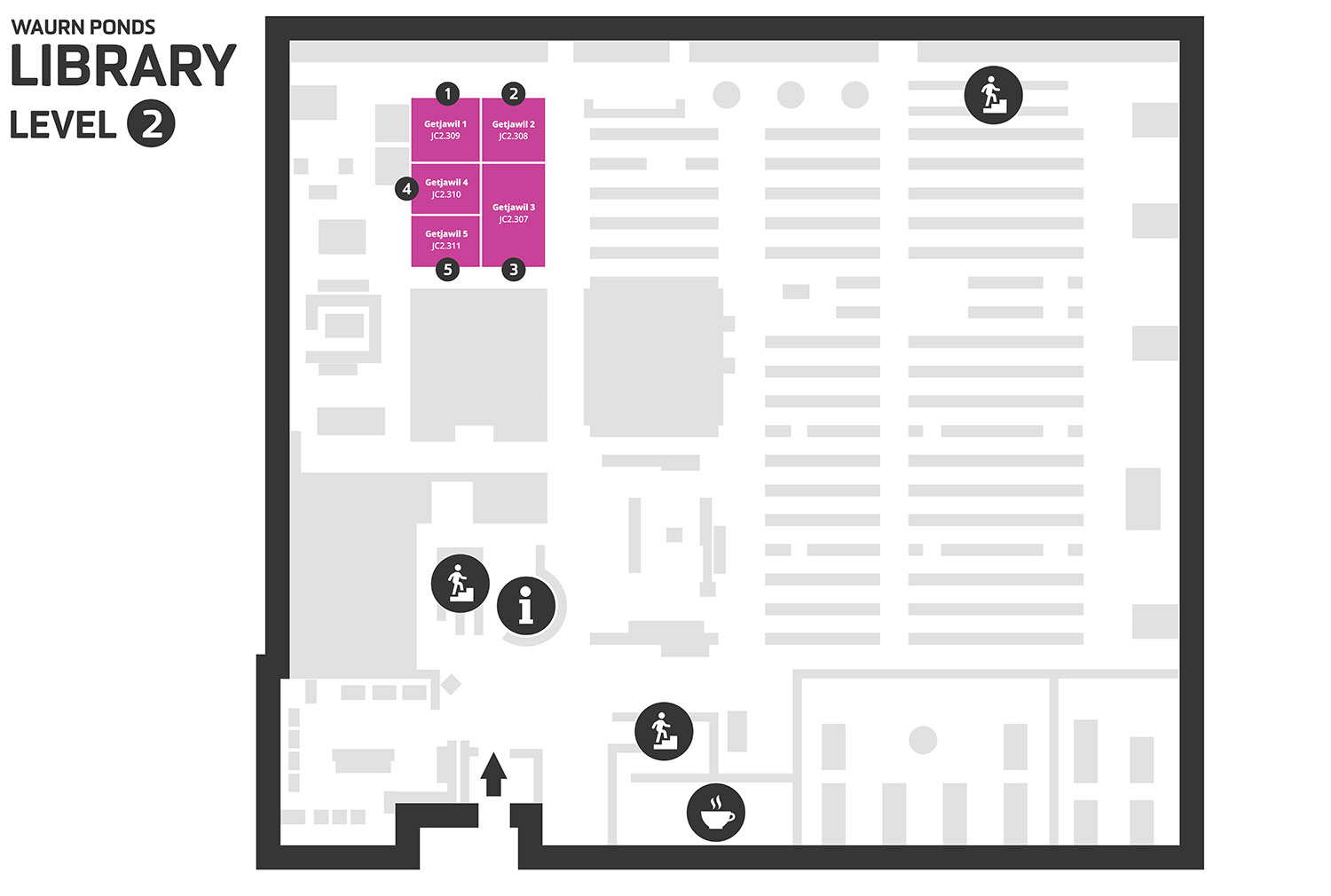 floor plan image of Waurn Ponds campus library level 2