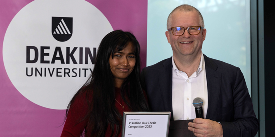 PhD researcher Kaushalya Perera took out Deakin’s Visualise Your Thesis (VYT) final with her research into the potential of natural killer cells to protect us against disease.