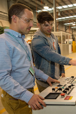 Dr Thomas Dorin (left) and PhD student Steven Babaniaris.