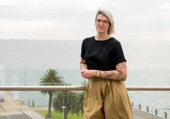 Headshot of Amber Smith, Bachelor of Creative Arts (First Class Honours).