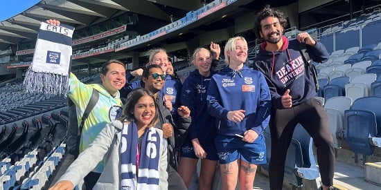 Deakin Cats Footy Clinic attracts new members to ranks of AFL faithful