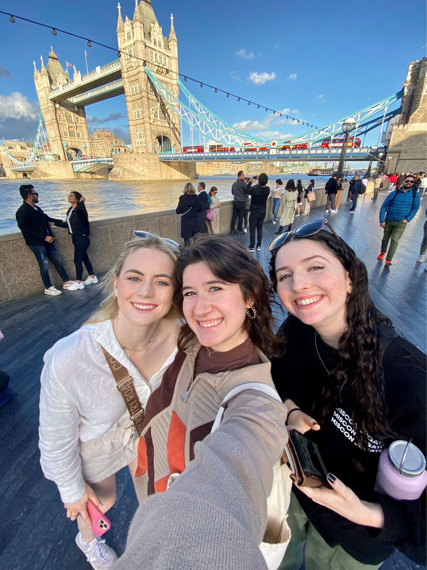 Students near London Bridge