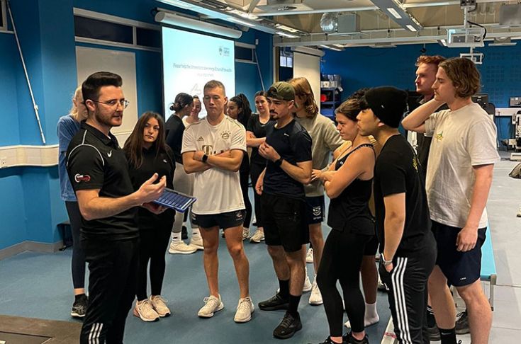 Jaehyuk and friends experiencing a UK sports facility