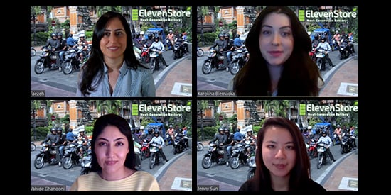 The ‘ElevenStore’ team (clockwise from top left) – Faezeh, Karolina, Jenny and Vahide.