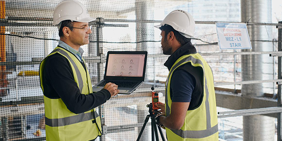 Dr Farnad Nasirzadeh (left) is working to create safer workplaces in construction.