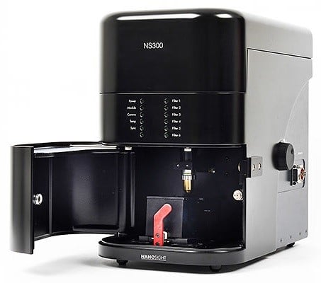 Image of the NanoSight NS300 open