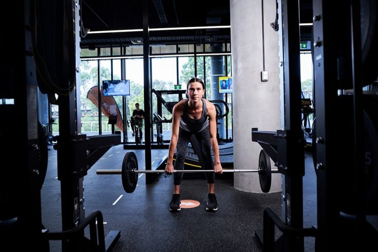 Student in Deakin Active fitness centre