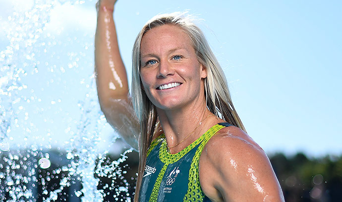 Image of Rowena Webster playing water polo