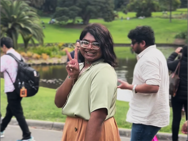 Group of international students at Melbourne Royal Botanic Gardens