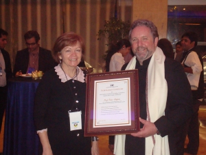 Professor Jane den Hollander (left) and Professor Peter Hodgson.