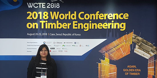 Industry bursary sends Deakin PhD student to international timber engineering forum