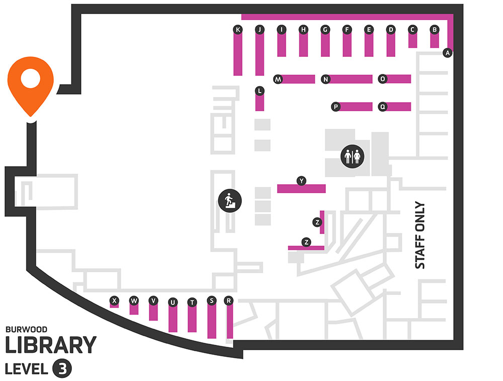 floor plan image of Melbourne Burwood campus library level 3