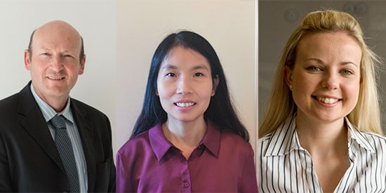 Professor Russell Varley, Dr Jane Zhang and Dr Mandy De Souza
                        