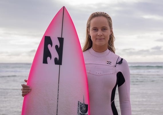 Professional surfer Isabella Nichols balances competition with study