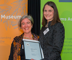 Amy with award, with Andrea Witcomb