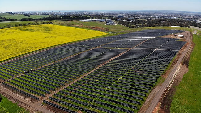 solar farm at Deakin Waurn Ponds Campus