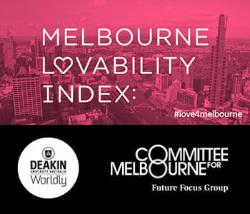 Central Melburnians rated the lovability of their region the highest at 4.17, on a scale where 1 represents highly unlovable and 5 represents highly lovable.