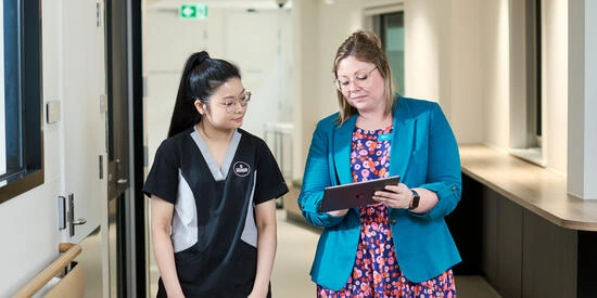 Undergraduate Nursing and Midwifery students in Clinical Simulation Labs at the Burwood Campus.