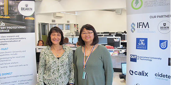 Pictured above: Alfred Deakin Professor Maria Forsyth and Dr Fangfang Chen.