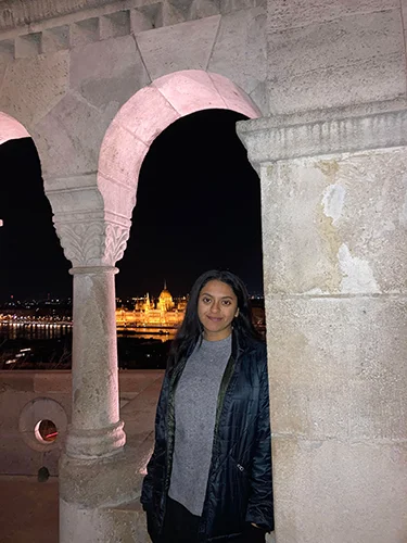 A photo of student Sasha in Budapest