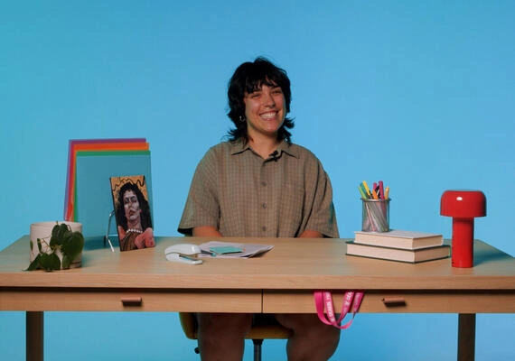 Student smiling at camera 