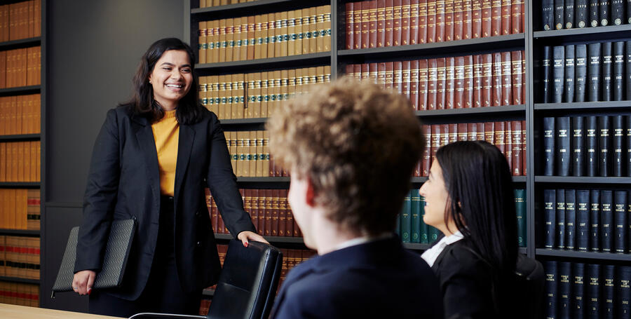 Students in law clinic