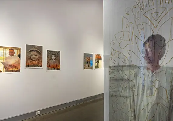 Anindita Banerjee's exhibition 'Finding Dada' installed at the Deakin Art Gallery.