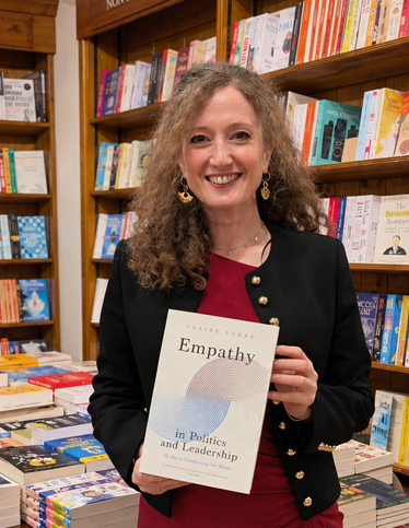 Claire Yorke in bookshop