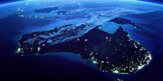 Image of Australia from space.