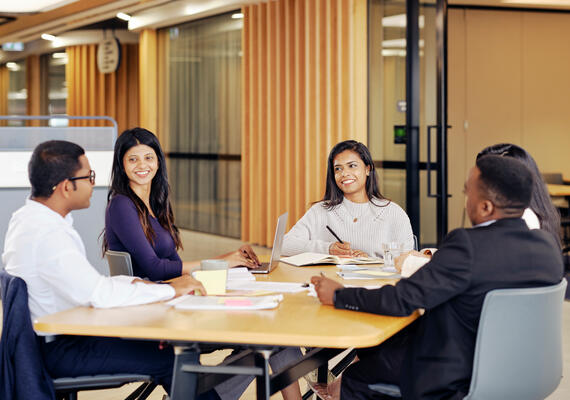 A group of students at a table
