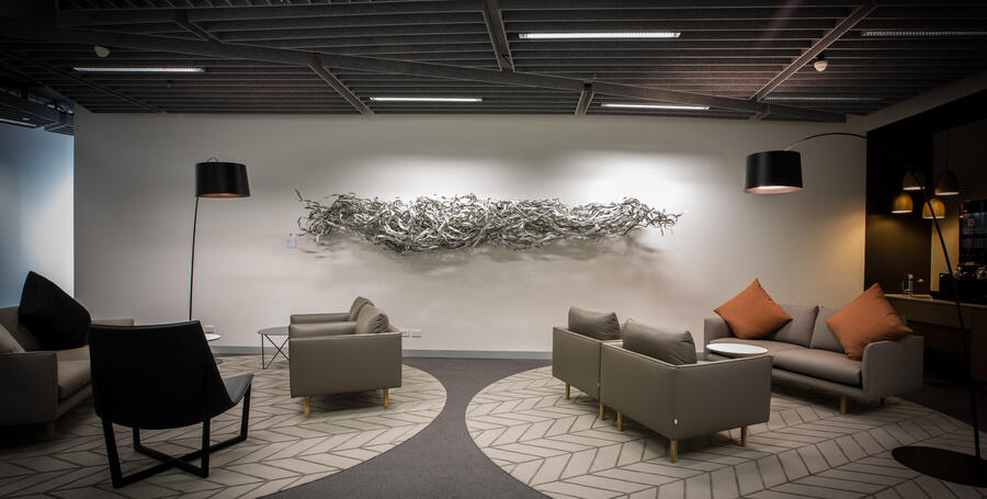 Photo of artwork inside the corporate building