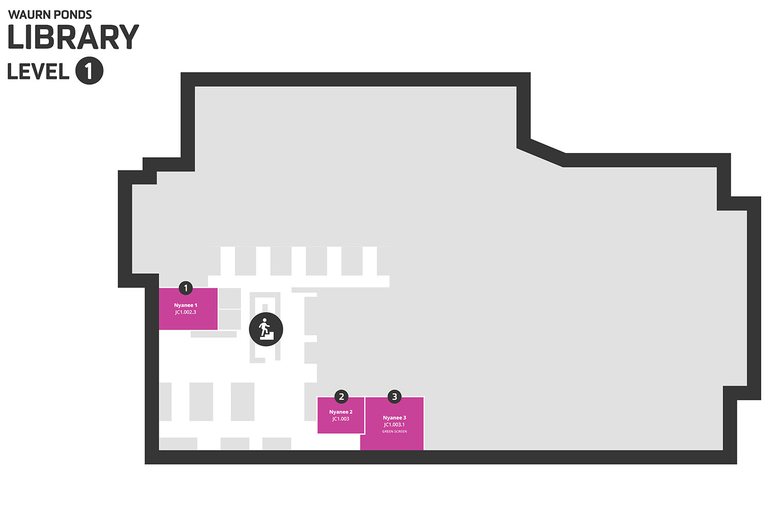 floor plan image of Waurn Ponds campus library level 1