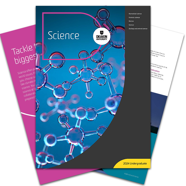 The first three pages of the Deakin Science 2024 Undergraduate PDF.
